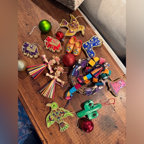 Bundle of colorful Christmas ornaments. - Picture 1 of 3